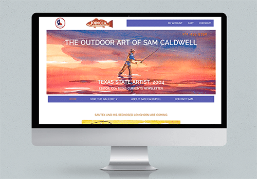 Sam Caldwell website mock-up